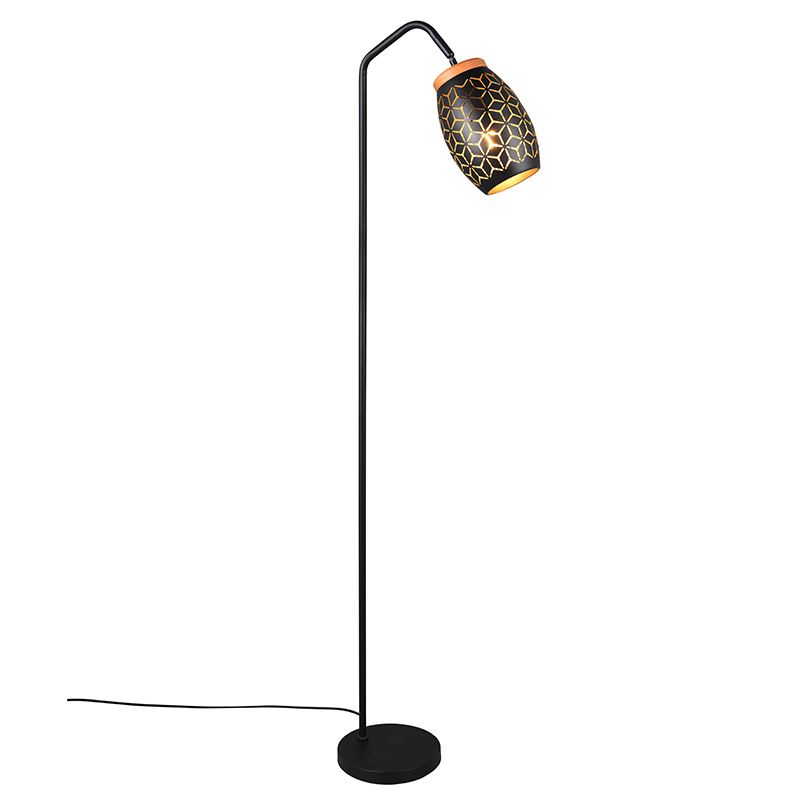 Schwarze Stehlampe Modern, Delana, mit Schalter Schwarze Stehlampe Modern, Delana, mit Schalter