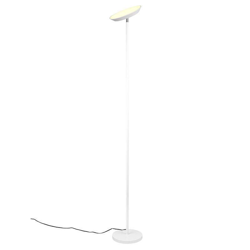 Weiße Stehlampe Modern, Shahid, 17W, warm- bis kaltweiß einstellbare LED, mit Touch-Dimmer