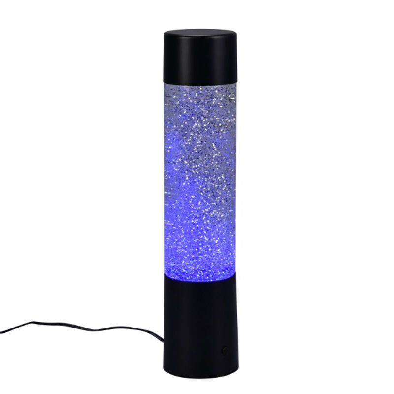 Schwarze Tischleuchte Modern, Umar, 1W, RGB LED, mit Schalter