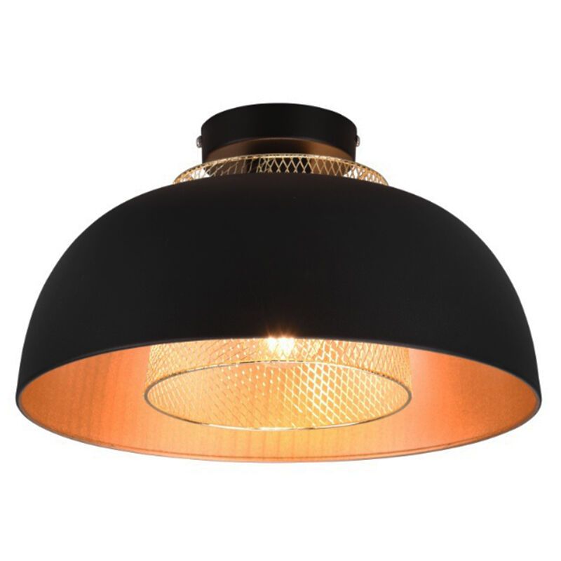 Schwarze Deckenleuchte Industrial, Sylvano