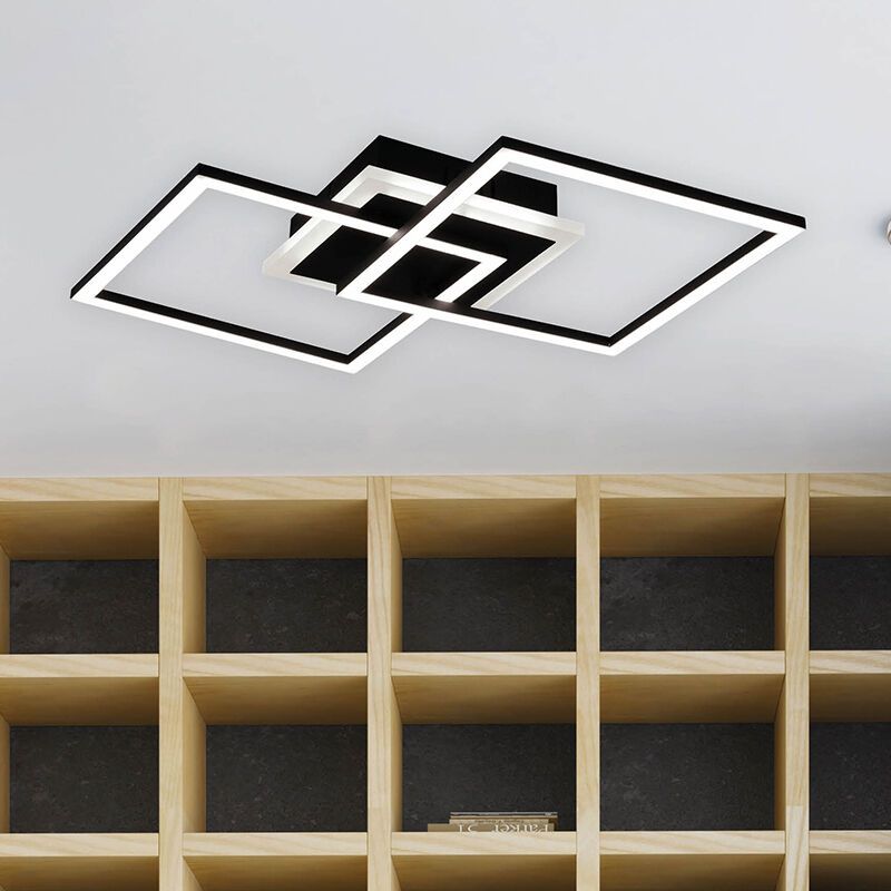 Schwarze Deckenlampe Modern, Semira, 25W, 3000K LED