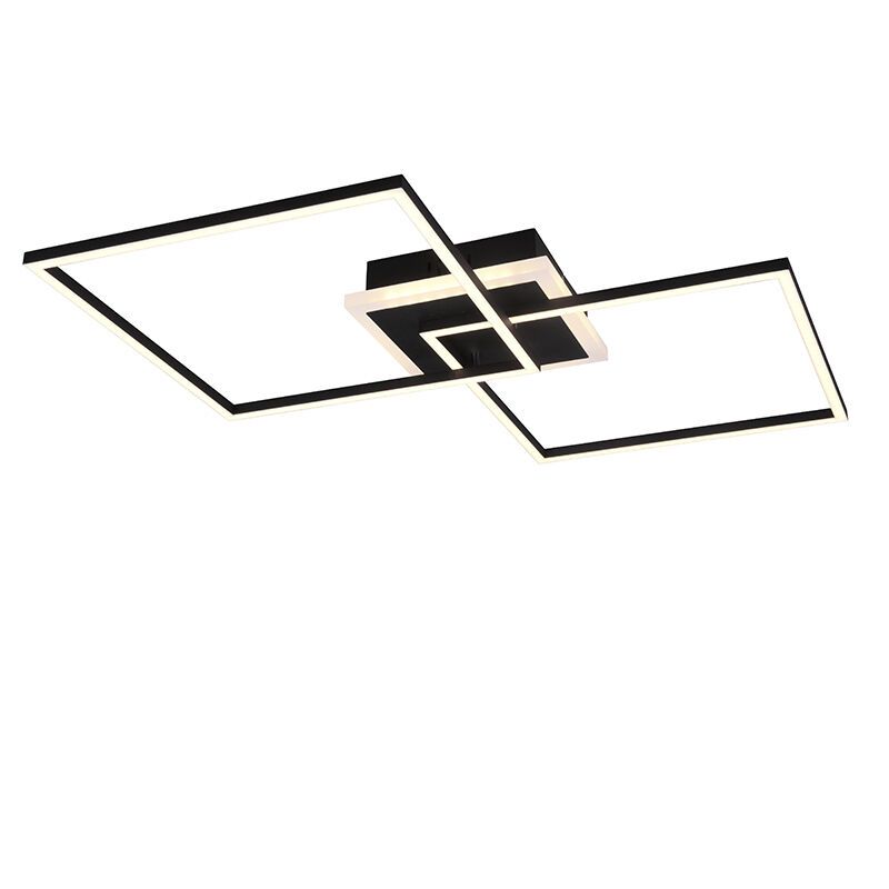 Schwarze Deckenlampe Modern, Naud, 29W, 3000K LED, mit Fernbedienung