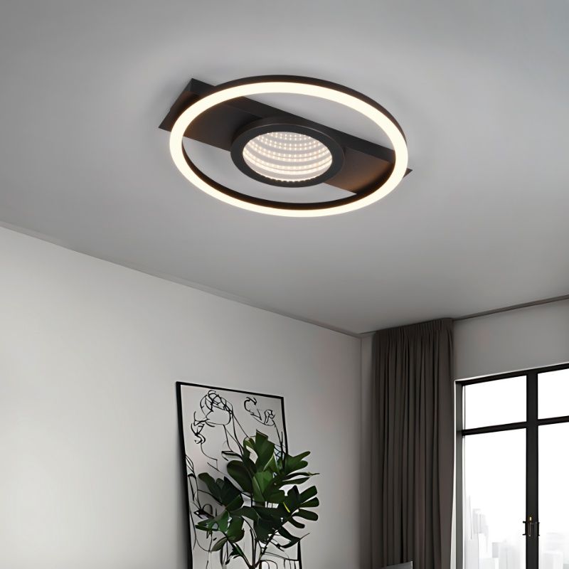Schwarze Deckenleuchte Modern, Sandhia, 16W, 3000K LED Schwarze Deckenleuchte Modern, Sandhia, 16W, 3000K LED