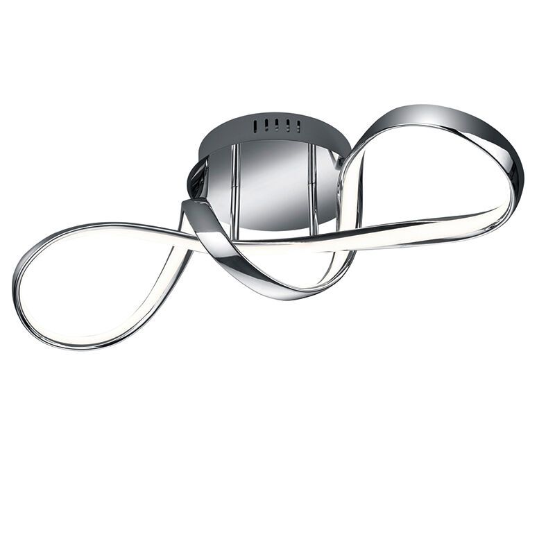 Chrom Deckenleuchte Design, Renso, 28W, 4000K LED, 3-stufig dimmbar