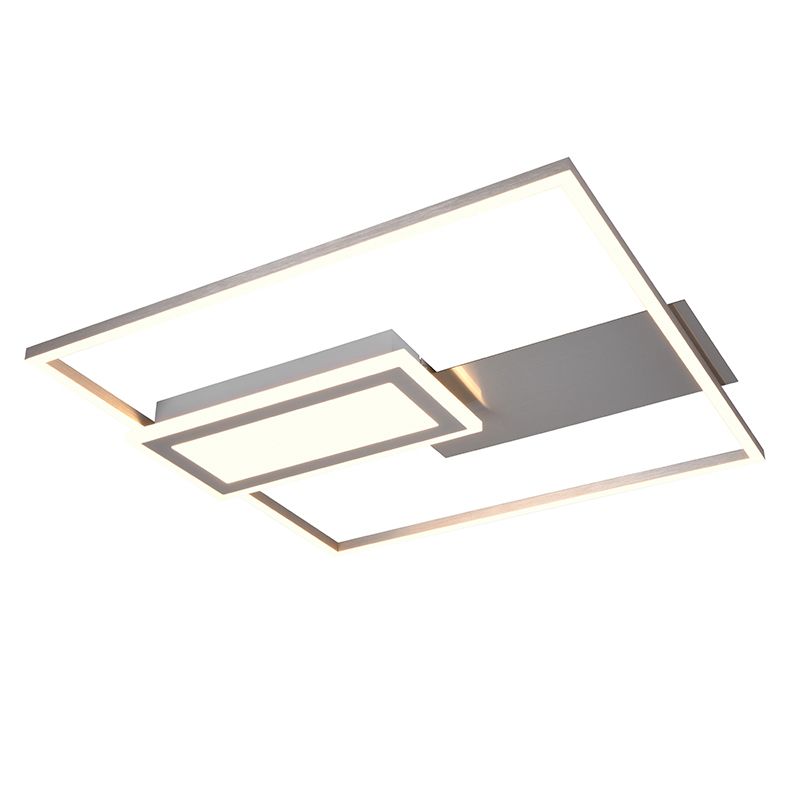 Nickel Deckenlampe Design, Shun, 32W, warm- bis kaltweiß einstellbare LED