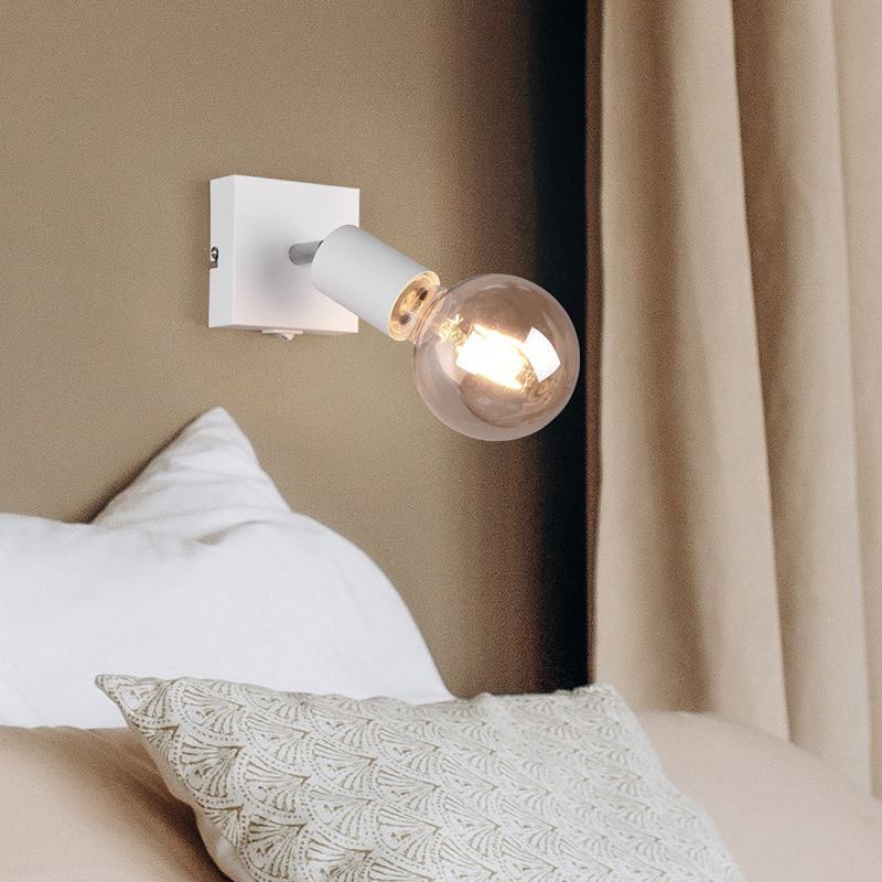 Weiße Wandstrahler Modern, Odin, mit Schalter