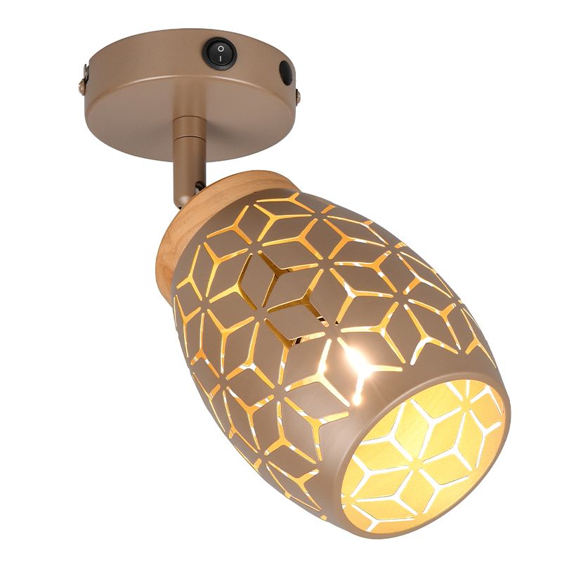 Braune Wandstrahler Modern, Delana, mit Schalter Braune Wandstrahler Modern, Delana, mit Schalter