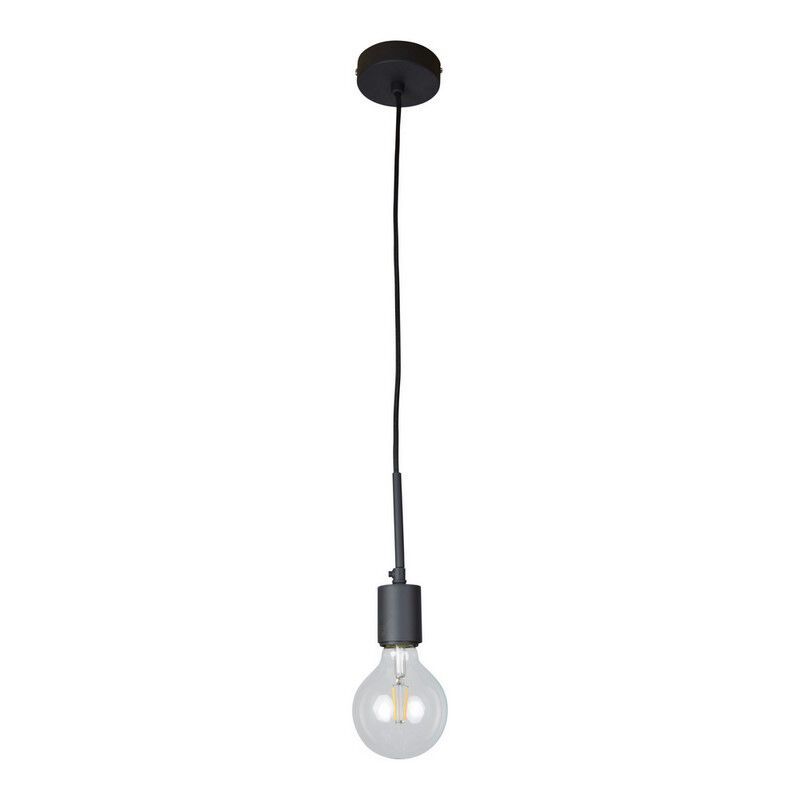Industrielle Pendelleuchte ohne Schirm Schwarz, Bolb Industrielle Pendelleuchte ohne Schirm Schwarz, Bolb