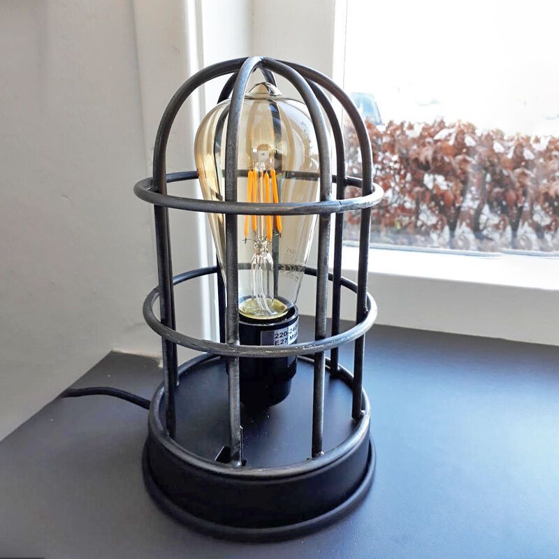 Industrielle Tischleuchte Grau, Nova, mit Schalter Industrielle Tischleuchte Grau, Nova, mit Schalter