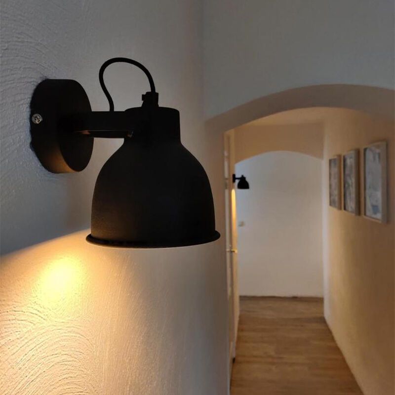 Industrielle Wandleuchte Schwarz, Redon Industrielle Wandleuchte Schwarz, Redon