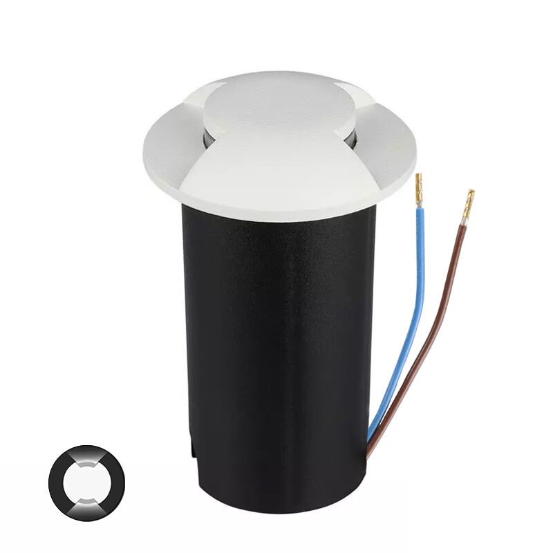 Moderne Bodeneinbaustrahler außen Weiß, Marcus, 1W, 3000K LED, IP67 Moderne Bodeneinbaustrahler außen Weiß, Marcus, 1W, 3000K LED, IP67