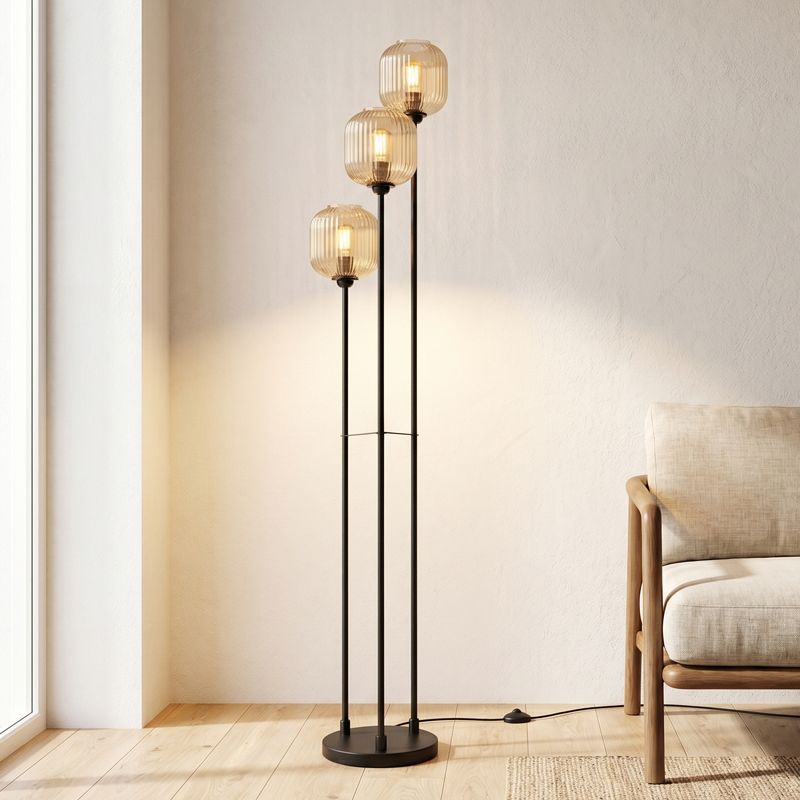 Design Stehlampe Bernstein, Charlois, mit Schalter Design Stehlampe Bernstein, Charlois, mit Schalter