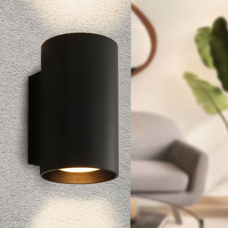 Moderne Up down Wandleuchte Schwarz, Sandy Moderne Up down Wandleuchte Schwarz, Sandy