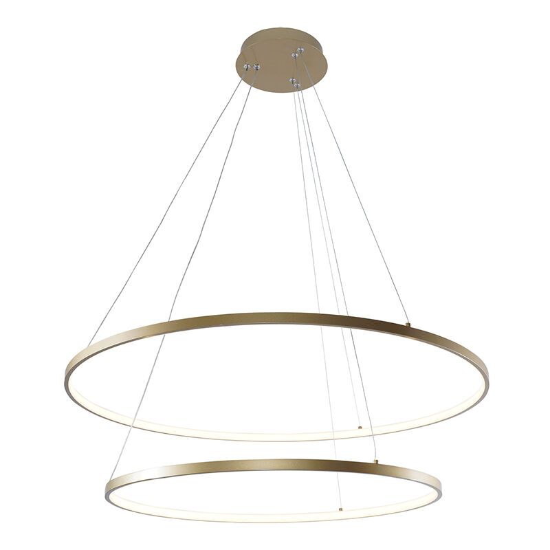 Design Pendelleuchte Gold, Kubra, 60W, warm- bis kaltweiß einstellbare LED
