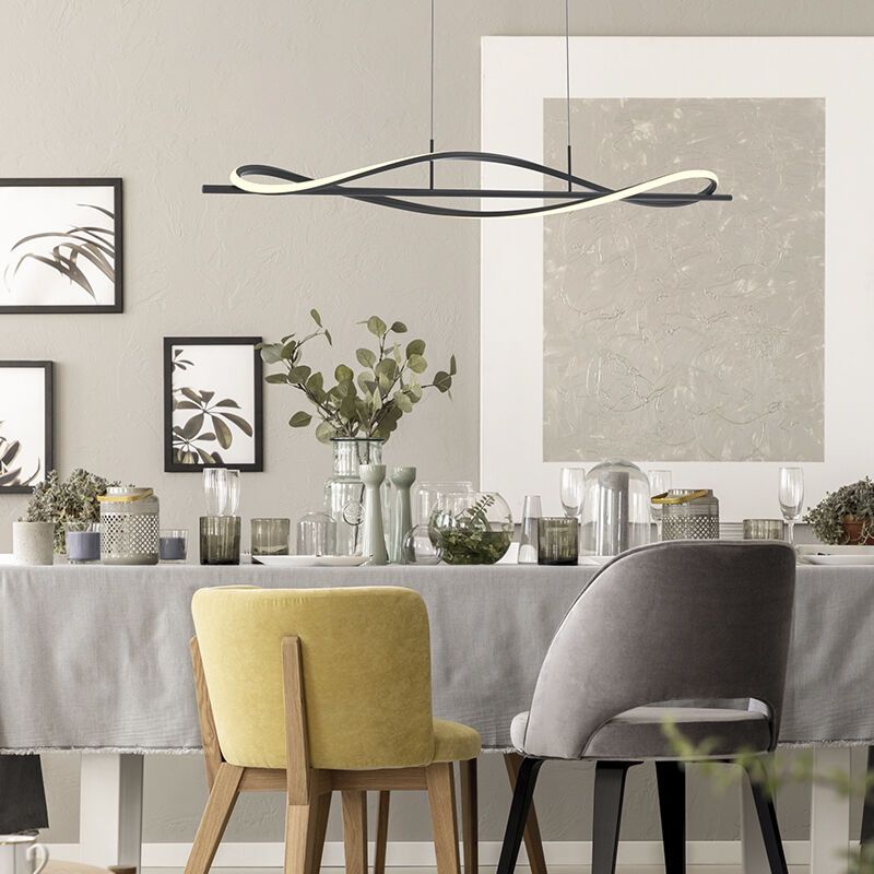 Moderne Pendelleuchte Schwarz, Levon, 30W, 3000K LED, 3-stufig dimmbar Moderne Pendelleuchte Schwarz, Levon, 30W, 3000K LED, 3-stufig dimmbar