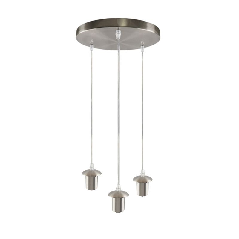Aluminium Pendelleuchte ohne Schirm Chrom, Rika Aluminium Pendelleuchte ohne Schirm Chrom, Rika