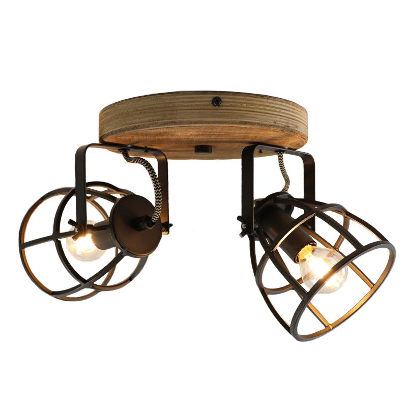 Industrie Deckenstrahler Esmee, schwarz, Metall - Lampengigant.at