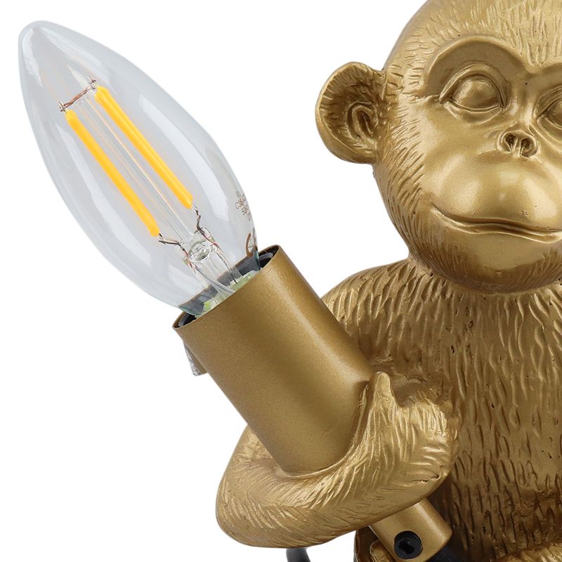 Lampe Décorative Singe (Affenlampe) - Résine Noire - Douille E27