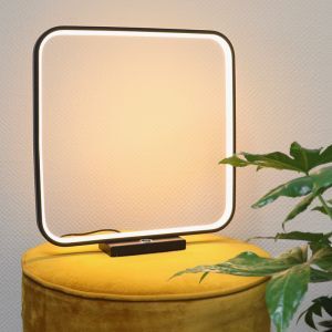 Moderne Tischleuchte Schwarz, Diogo, 8W, 3000K LED, mit Touch-Dimmer