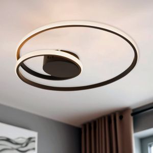 Moderne Deckenleuchte Schwarz, Levy, 20W, 2700K LED, 3-stufig dimmbar