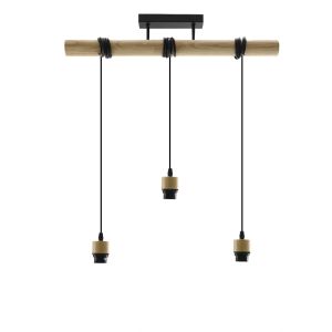 Holz Pendelleuchte ohne Schirm, Rika