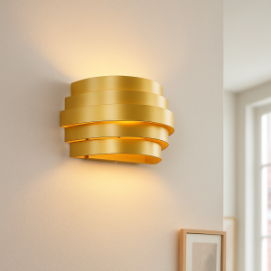 Moderne Up down Wandleuchte Gold, Sonay