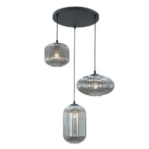 Retro Pendelleuchte Grau, Charlois