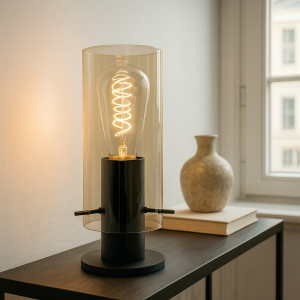 Design Tischleuchte Bernstein, Dilaram, mit Schalter