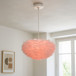 Stoff Pendelleuchte Rosa, Suzie