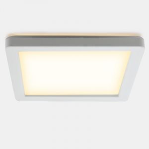 Kunststoff Badezimmer Deckenleuchte Weiß, Shivani, 15W, 3000K LED, IP44