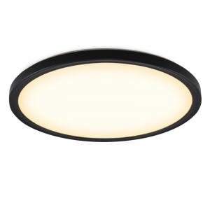Kunststoff Deckenlampe Schwarz, Shona, 18W, 3000K LED, 3-stufig dimmbar
