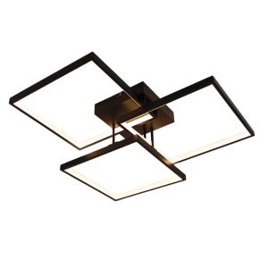 Moderne Deckenlampe Schwarz, Giorgio, 38W, 2700K LED, 3-stufig dimmbar