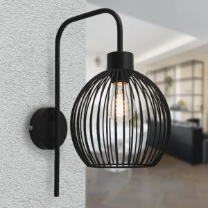 Industrielle Wandleuchte Schwarz, Wiro