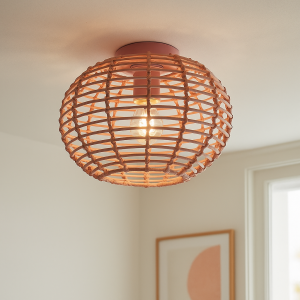 Rattan Deckenleuchte Rosa, Roza