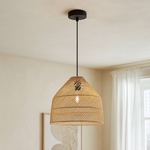 Rattan Pendelleuchte Braun, Marcia