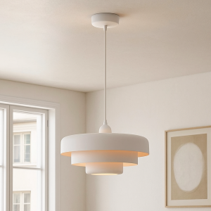 Moderne Pendelleuchte Weiß, Meredith