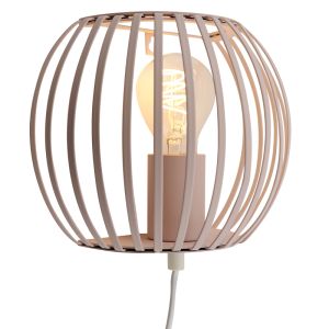 Industrielle Wandleuchte Beige, Lieve, mit Schalter