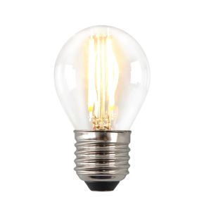 Dimmbare Olucia E27 LED-Filament Lampe Melchis, P45, 4W, 2700K