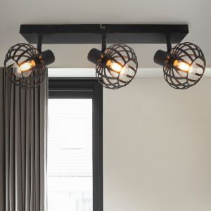 Industrielle Deckenstrahler Schwarz, Lieve