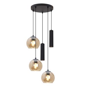 Moderne Pendelleuchte Schwarz, Gianni