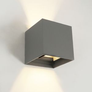 Moderne Up down Wandleuchte Grau, Dion, IP65
