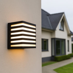 Moderne Außenleuchte Schwarz, Lenny, 9W, 3000K LED, IP54