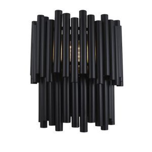Moderne Wandleuchte Schwarz, Joelle, mit Schalter