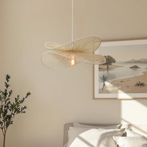 Papier Pendelleuchte Beige, Rosalie