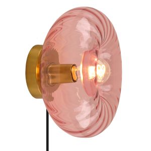Retro Wandleuchte Rosa, Diane, mit Schalter