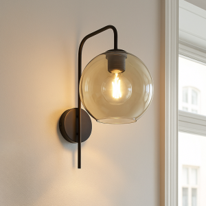 Design Wandleuchte Bernstein, Giada, mit Schalter