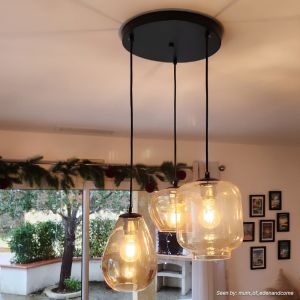 Moderne Pendelleuchte Bernstein, Caia