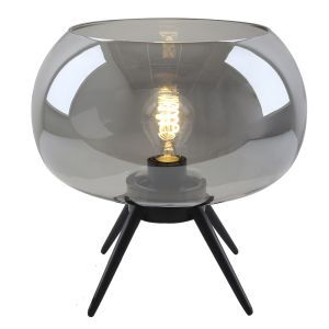 Design Tischleuchte Grau, Vidro, mit Schalter