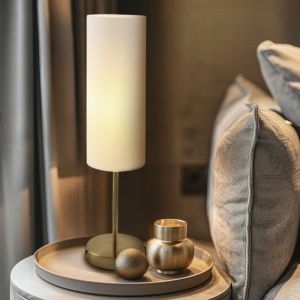Moderne Tischleuchte Weiß, Gaya, mit Schalter