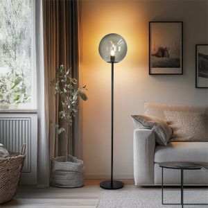 Design Stehlampe Grau, Dolf, mit Schalter